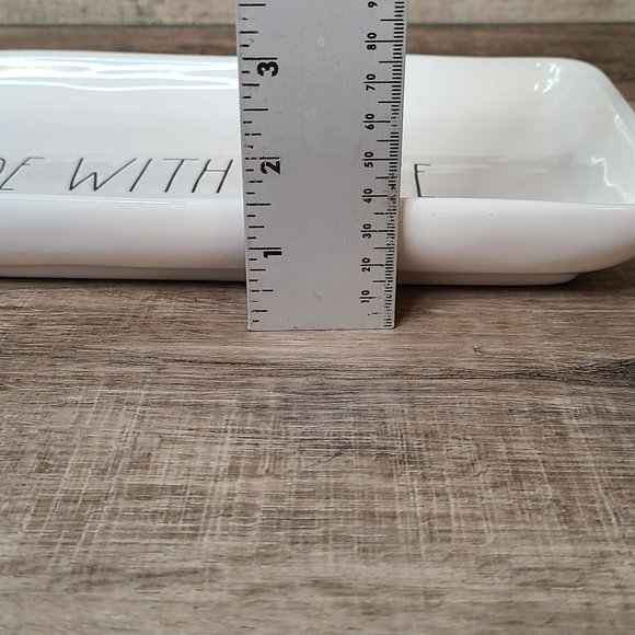 Rae Dunn Artisan Collection MADE WITH LOVE Ceramic Serving Platter 14" x 7" - Picture 6 of 6